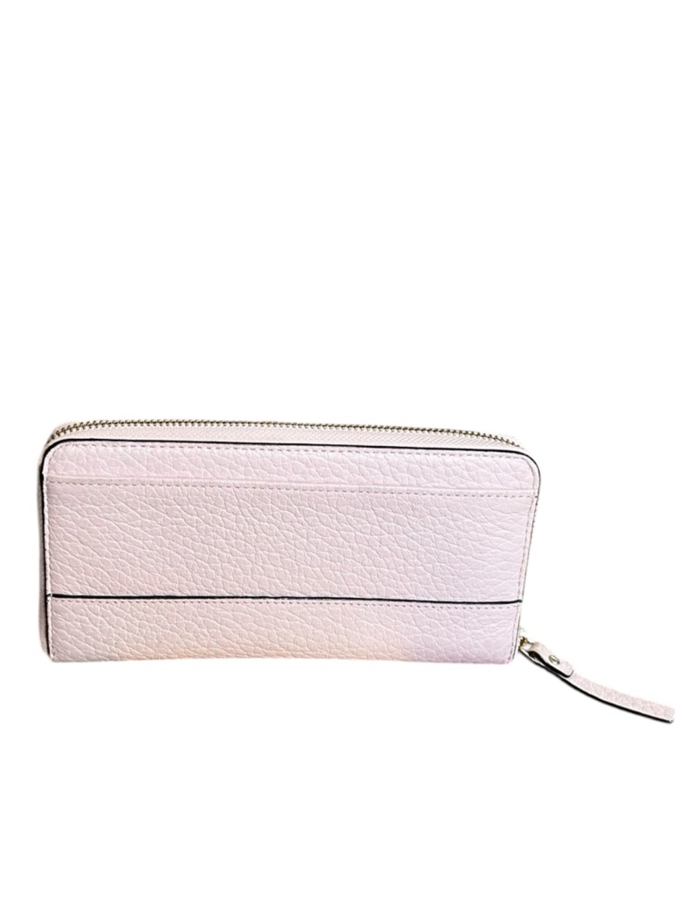 Kate Spade Blush Pink Pebbled Leather Zip Around Wallet Gold Tone NWOT - Picture 2 of 4